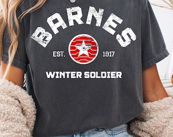 Camiseta Comfort Colors de Barnes Soldado de Invierno, camiseta de Barnes, sudadera de Barnes 1917, Bucky Barnes, sudadera de Soldado de Invierno, Vengadores