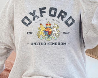 Sudadera Oxford, camiseta Oxford, Universidad de Oxford, camisa de Inglaterra, Reino Unido, camisa Oxford, Reino Unido Inglaterra, Oxford