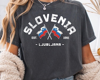 Slovenia Comfort Colors tee, Slovenia Shirt, Slovenia tshirt, Slovenia Gift, Slovenia vacation, Slovenia souvenir, Slovenia friend gift