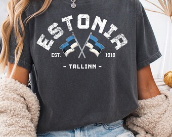 Estonia Comfort Colors tee, Estonia Shirt, Estonia tshirt, Estonia Gift, Estonia vacation, Estonia souvenir, Estonia friend gift