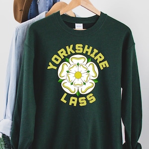 Yorkshire Lass Sweatshirt, Yorkshire Lass T-Shirt, Yorkshire and Proud, Yorkshire shirt, Yorkshire gift, Yorkshire home, Yorkshire retro