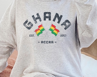 Sudadera de Ghana, camiseta de Ghana, regalo de Ghana, vacaciones en Ghana, recuerdo de Ghana, regalo para un amigo de Ghana, jersey de Ghana
