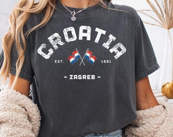 Croatia Comfort Colors tee, Croatia shirt,,Croatia World Cup tshirt,Croatia Tee,Croatia, Croatia Map Shirt, Croatian football fans, Croatia