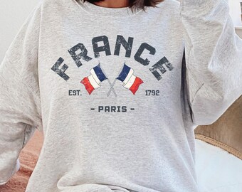 France Sweatshirt, France T-Shirt, France Vintage, French Gift, Paris Shirt, French Heritage Tee, France Souvenir, Travel T-Shirt