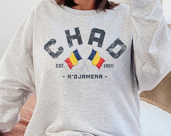 Chad Sweatshirt, Chad shirt , Chad tshirt, Vintage Flag Shirt, North African Tees, Chad Shirt- Chad flag tee- african shirt- Tchad