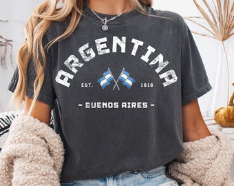 Argentinien Komfort Farben T-Shirt, Argentinien T-Shirt, Argentinien Jersey T-Shirt für Sportfans, Argentinien Fans Geschenk, Argentinien WM