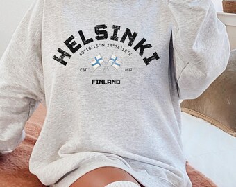 Helsinki Sweatshirt, Helsinki shirt, Helsinki Finland, Finland T-Shirt, Finnish Flag, Republic of Finland, Finland