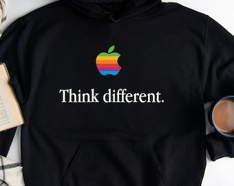 Think Different Apple Computer Hoodie Sweatshirt - Etsy