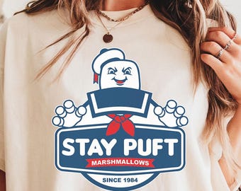 Camiseta Stay Puft Comfort Colors, Camiseta de la película de culto de los 80 de Cazafantasmas Stay Puft Marshmallows, Camiseta Stay Puft: Película retro de Cazafantasmas