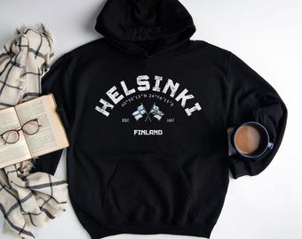 Helsinki Hoodie, Helsinki shirt, Helsinki Finland, Finland T-Shirt, Finnish Flag, Republic of Finland, Finland