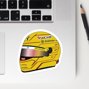 Lewis Hamilton Helmet Sticker - F1 Racing Laptop sticker, Formula 1 Fan Gift