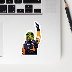 Lando Norris First Win Sticker - F1 Racing Laptop sticker, Formula 1 Fan Gift