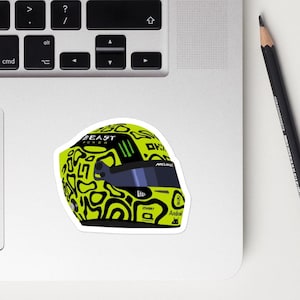 Lando Norris Helmet Sticker - F1 Racing Laptop sticker, Formula 1 Fan Gift