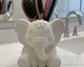Handmade Concrete Elephant Organizer, Nursery Decor