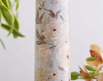 Ayurveda 100% Pure Copper Water Bottle, Floral Printed Copper Bottle, Handmade Leakproof Bottle, Wellness Gift, Eco Friendly