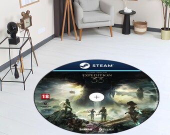 Alfombra para jugadores personalizada: tapete de juego redondo personalizado, decoración antideslizante para sala de juegos, alfombra para CD.