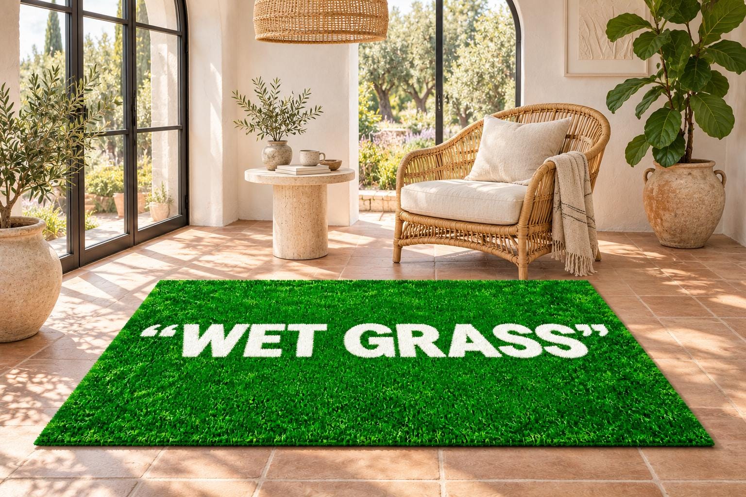 Ikea wet grass rug
