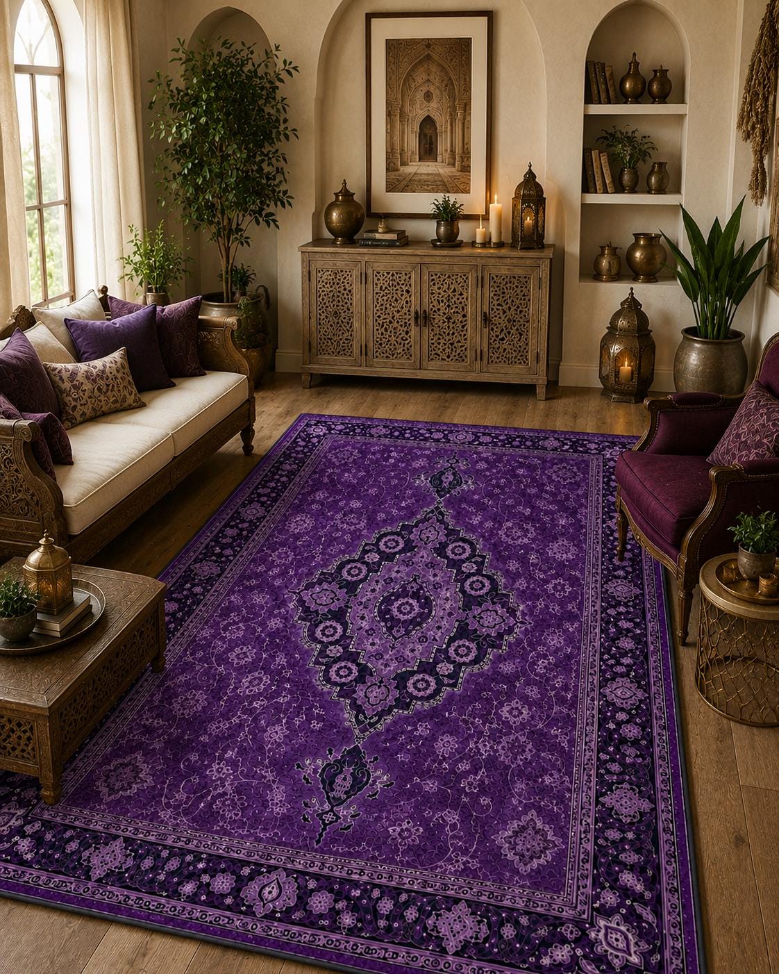 Purple Rug - Etsy