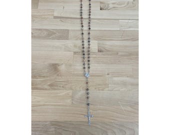Hand Crafted Rosary 6mm Bead Of Leopard Jasper Stone