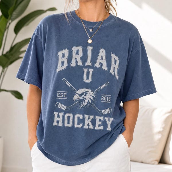 Briar University Hockey Shirt - Comfort Colors Custom Campus Hockey TShirt