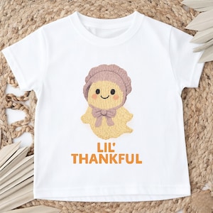 Turkey Baby Bodysuit, Little Thankful Thanksgiving Outfit, Cute Fall Infant Shirt, First Family Dinner Keepsake