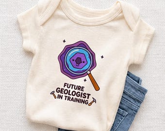 Future Geologist in Training Baby Bodysuit – Cute Geode Science Onesie, STEM Gift, Rock Collector Baby Shower Present, Geology Lover Outfit