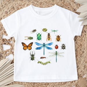 Retro Bugs Toddler Shirt - Cute Entomology Children's Clothing - Future Entomologist - Boho Natural Kids & Youth Shirts