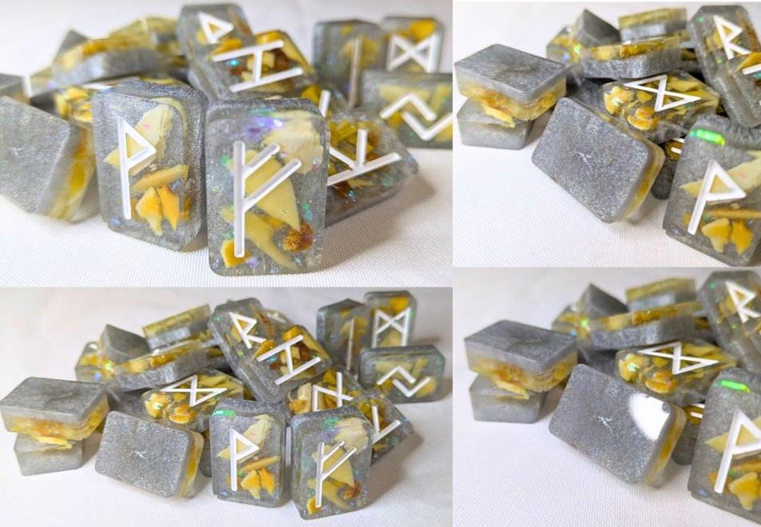 Silver Rune Pattern Norse Rune Set, Silver V.1, Divination, Pagan - Etsy