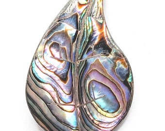 Vintage Mexican Sterling Silver Abalone Leaf Brooch and Earrings Set