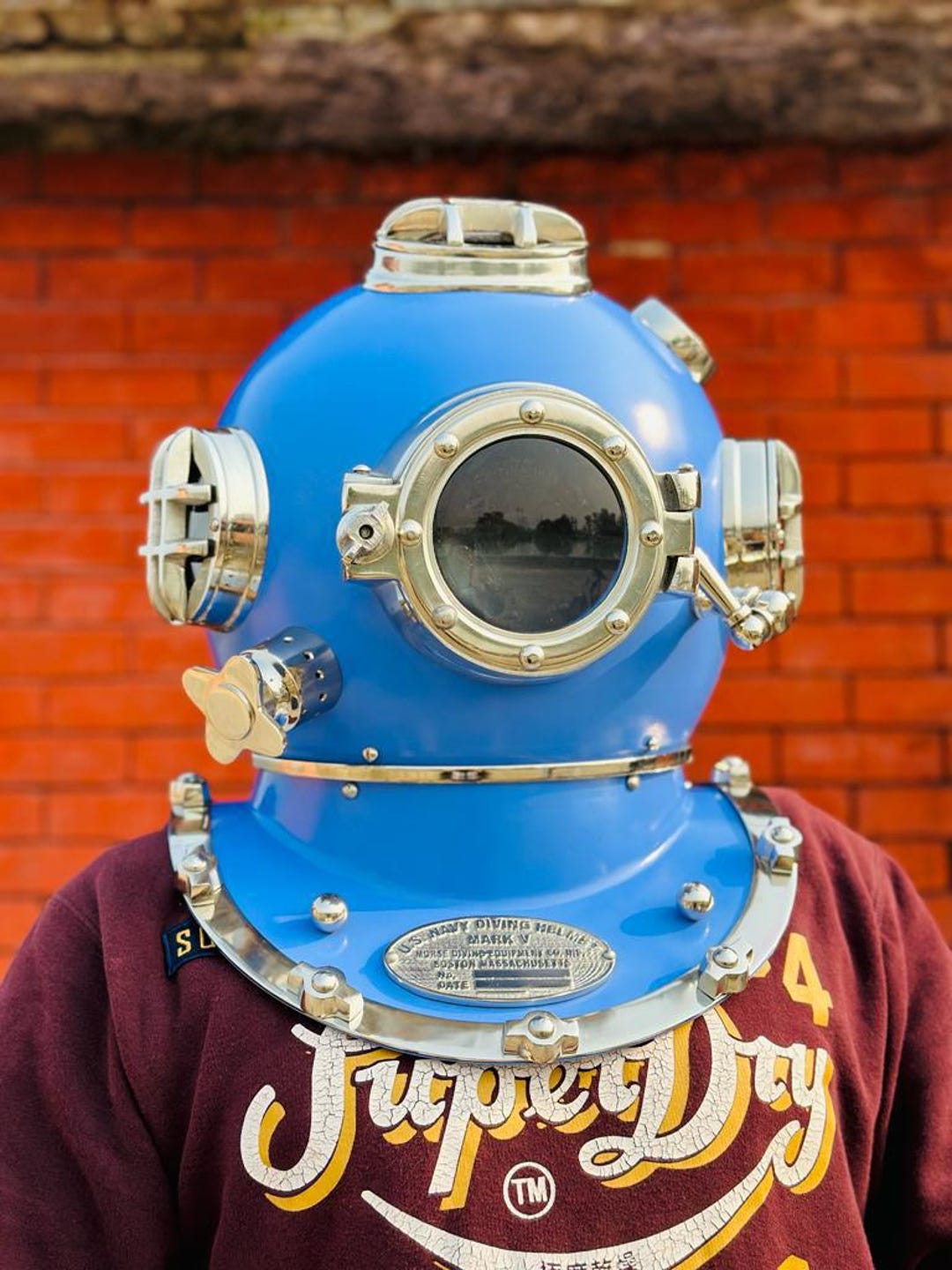 Vintage Deep Sea Diver Helmet Replica | Solid Metal Nautical Decor ...