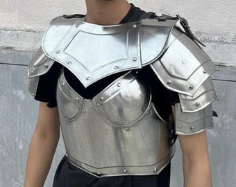 Handmade Medieval Knight Shoulder Armor – Cosplay & LARP Costume Gift”