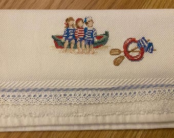 Punto croce fatto a mano: asciugamani 50 cm x 30 cm