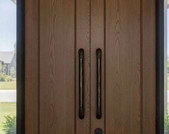 Maniglia a barra contemporanea, maniglia per porta minimalista, ferramenta di design architettonico, maniglia d'ingresso moderna e scultorea