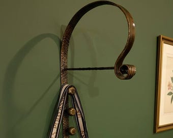 Gift Hand Forged Wall Coat Rack,Anniversary Gift, Housewarming Present,Metal Handmade Hange,coat and umbrella hook,metal gift