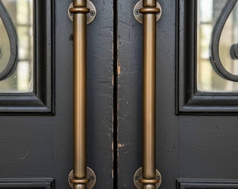 Industrial Loft Door Handles,Heavy Duty Metal Handles for Entry Doors,Urban Industrial Design