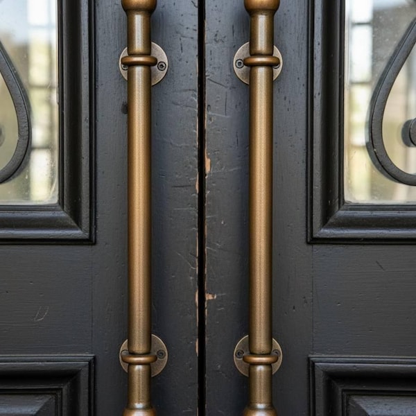 Industrial Loft Door Handles,Heavy Duty Metal Handles for Entry Doors,Urban Industrial Design