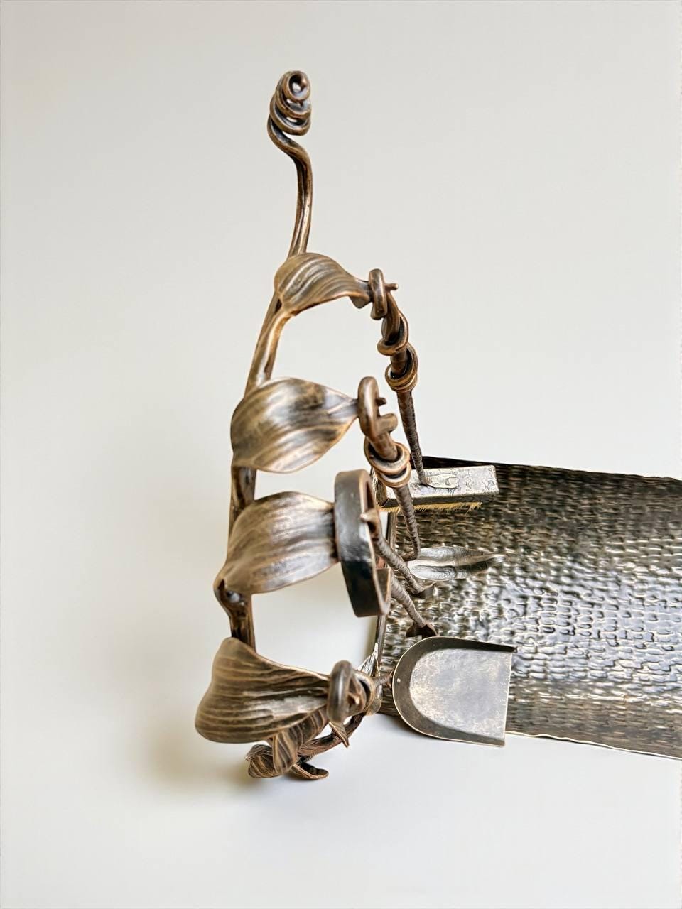 Rustic Forged Fireplace Set,hand-forged Iron Log Holder With Tools ...