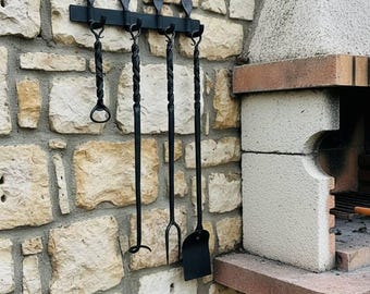 Handmade Viking BBQ Tool Set, Grilling Tools, Scandinavian Accessories, Father's Day Gift with Engraving