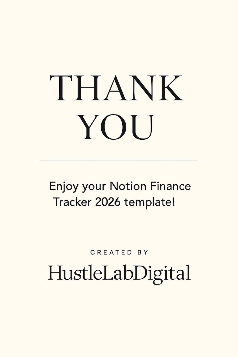 Notion Finance Tracker 2026, Budget Template (digital Download) - Etsy