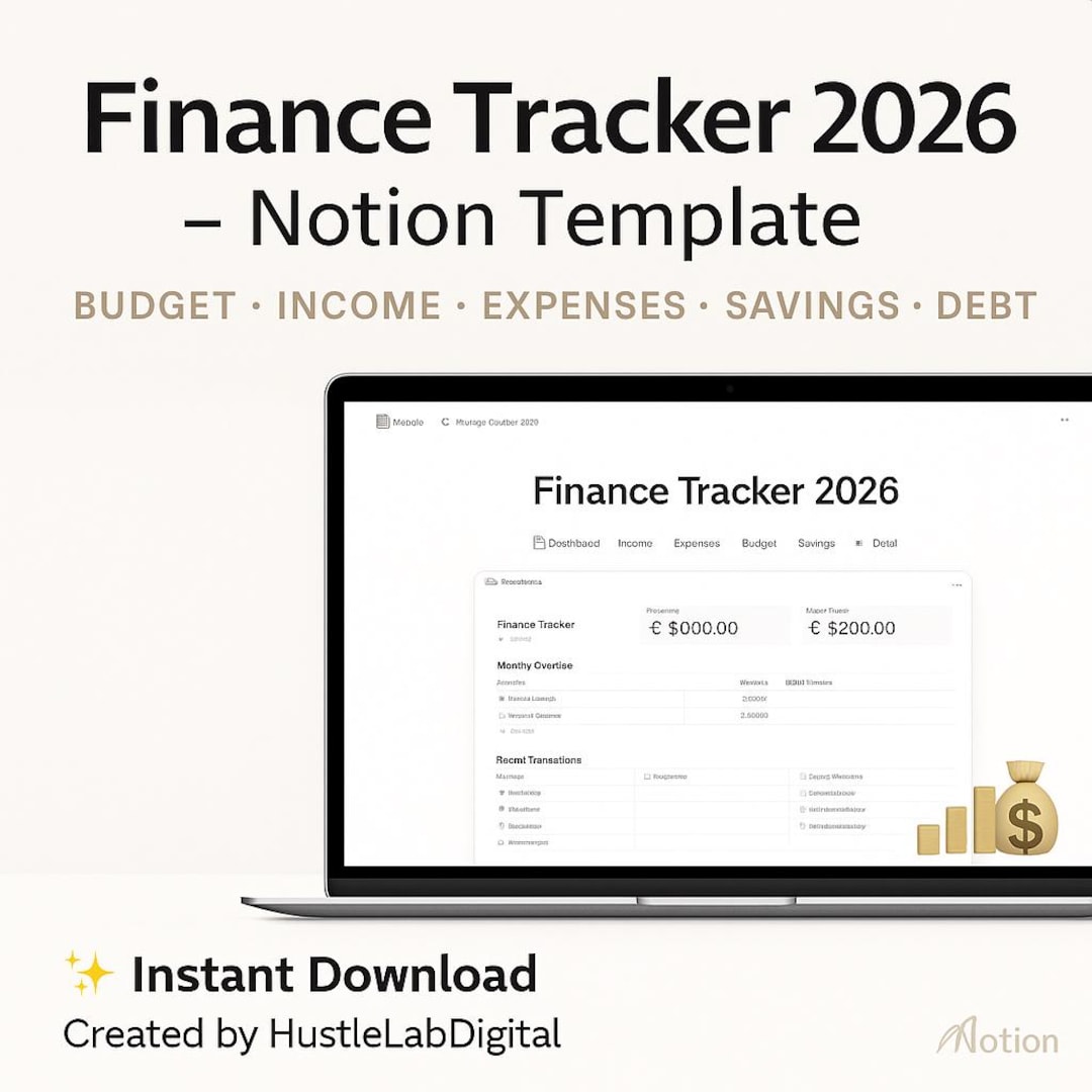 Notion Finance Tracker 2026, Budget Template (digital Download) - Etsy
