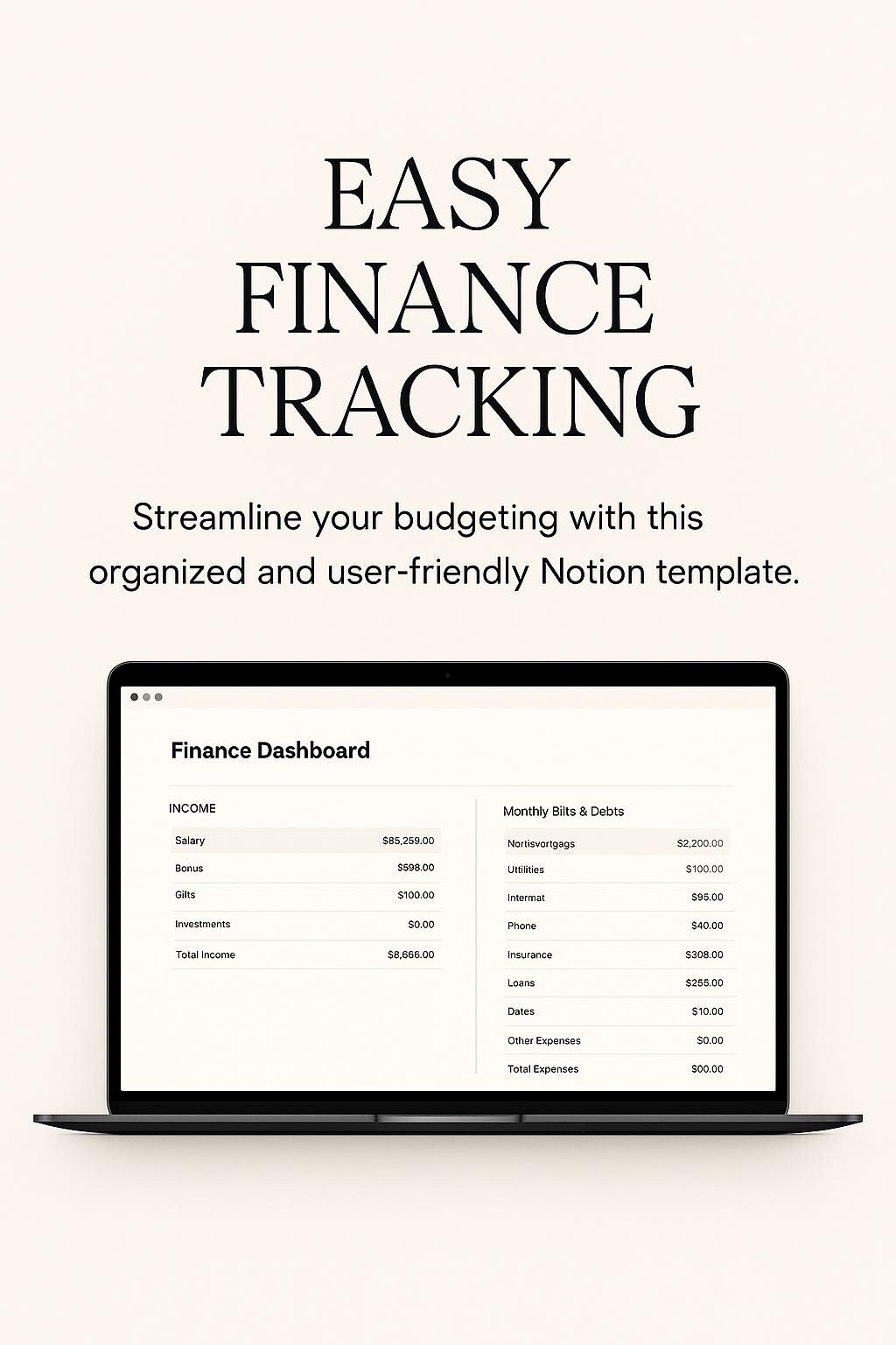 Notion Finance Tracker 2026, Budget Template (digital Download) - Etsy
