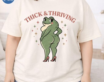 Chemise grenouille grande taille, t-shirt positif pour le corps, chemise stimulante pour femme grande taille, cadeau amour de soi pour elle, chemise amphibiens, chemise couleurs confort