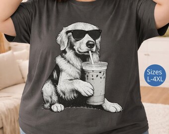 Chemise Golden Retriever grande taille, t-shirt pour chien vintage, chemise couleurs confort, chemise maman Golden Retriever grande taille, chemise pour amoureux des chiens, cadeau pour maman chien