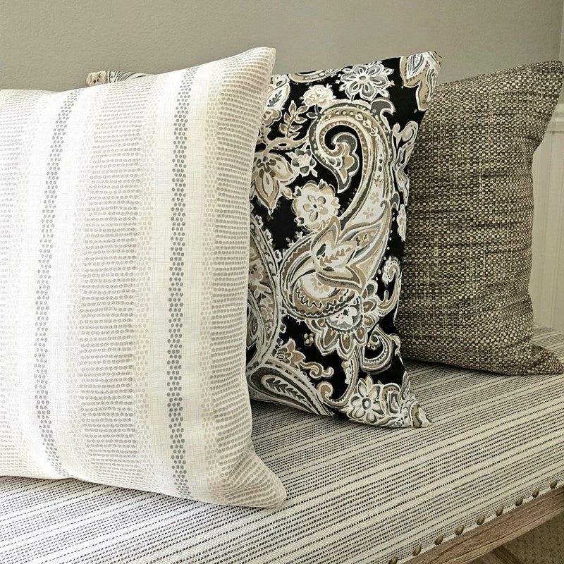 Grey Outdoor Pillow - Etsy