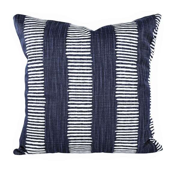 Navy White Cushion - Etsy