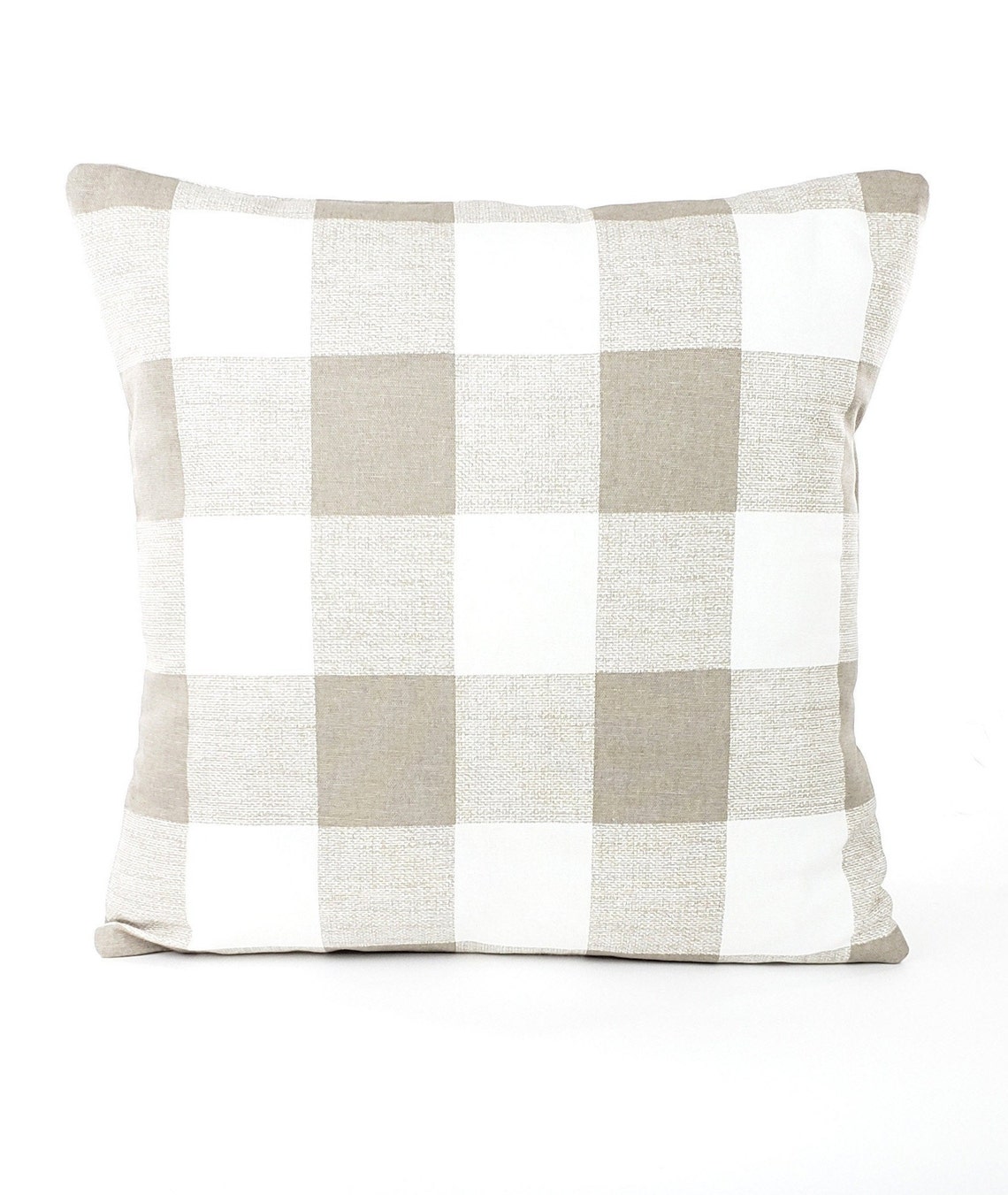 Tan Buffalo Check throw Pillow COVER Beige Neutral Farmhouse Etsy