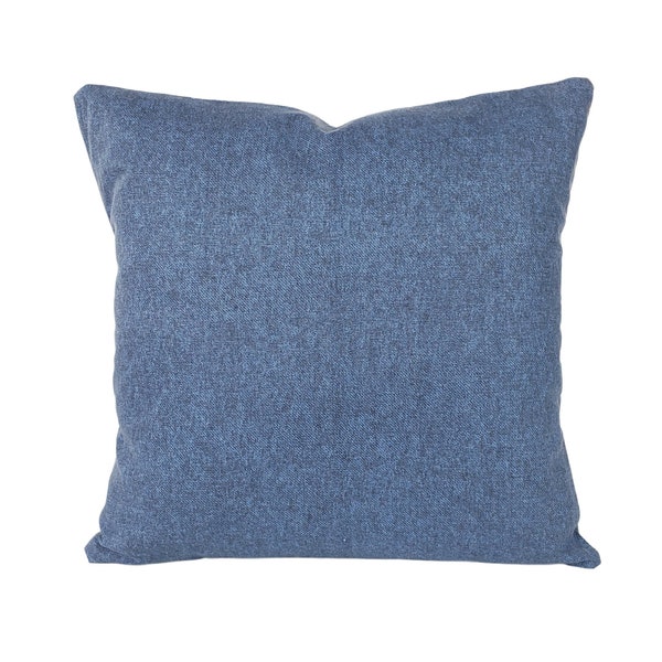 Denim Pillow Farmhouse Solid Denim Cover Blue Decorative Throw Pillow Couch Decorative Bedding Euro Shams Neutral SeamsToMe23