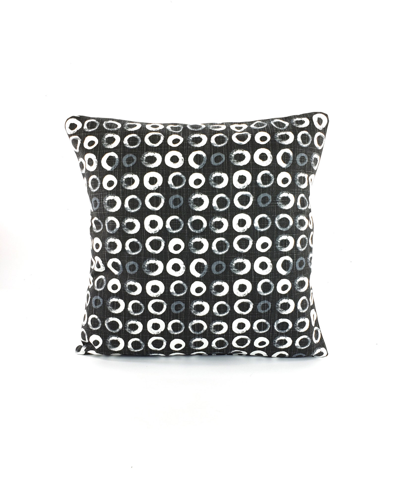 Black Gray Throw Pillow Cover Decorative Pillow Cushion Etsy