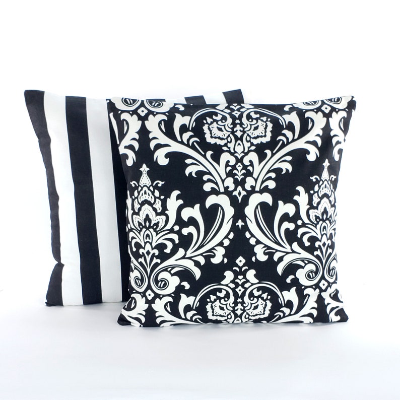 Black Decorative Throw Pillows quatrefoil Cushion Covers all Etsy
