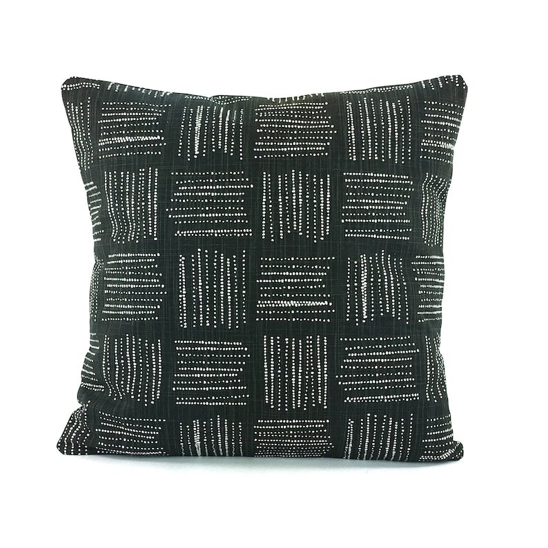Modern Decorative Throw Pillow Cover Black Ink Couch Sofa Etsy
